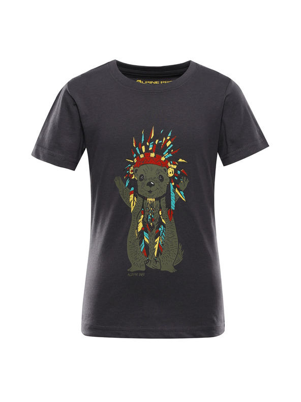 ALPINE PRO Kinder-T-Shirt aus Bio-Baumwolle ALPINE PRO ECOMO 3 obsidian varianta pa