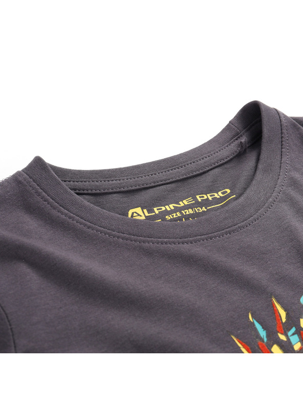 ALPINE PRO Kinder-T-Shirt aus Bio-Baumwolle ALPINE PRO ECOMO 3 obsidian varianta pa