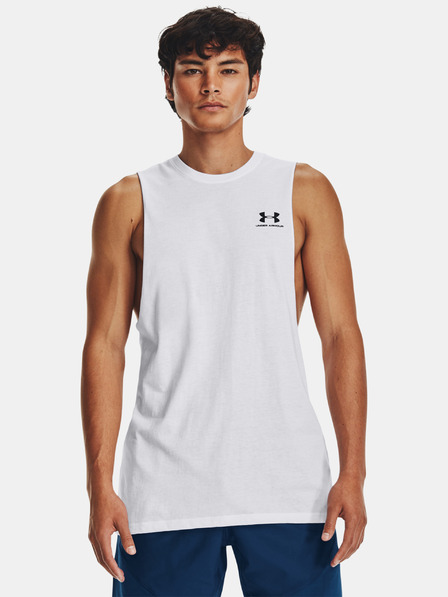 Under Armour Herren-Tank-Top Under Armour UA LEFT CHEST CUT OFF TANK-WHT