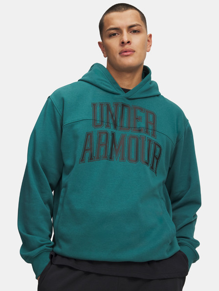 Under Armour Herren Sweatjacke Under Armour UA Rival LW Graphic Hoodie-GRN