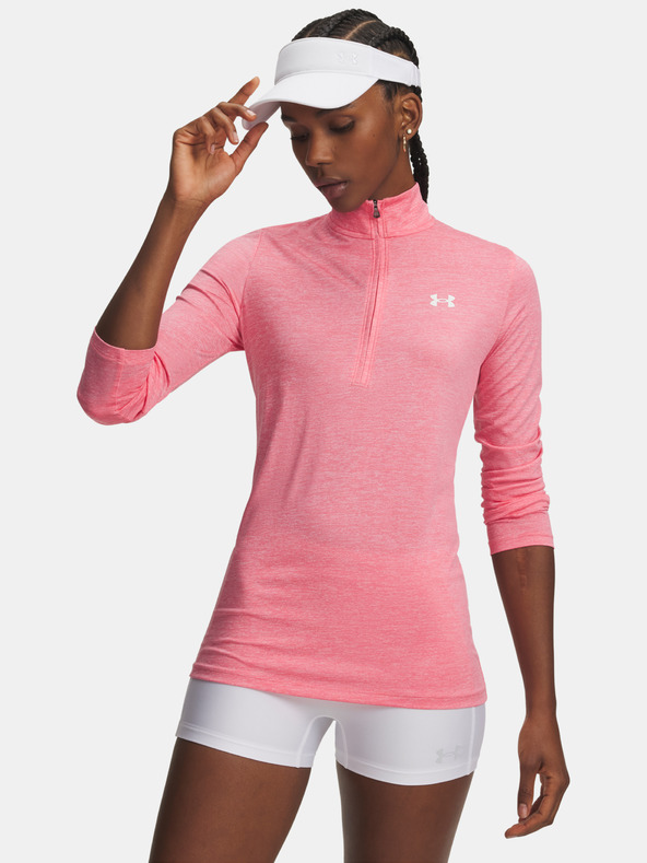 Under Armour Damen T-Shirt Under Armour Tech 1/2 Zip- Twist-PNK