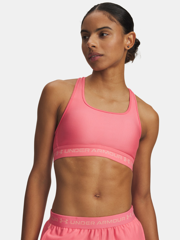 Under Armour Damen Sport-BH Under Armour Crossback Mid Bra-PNK