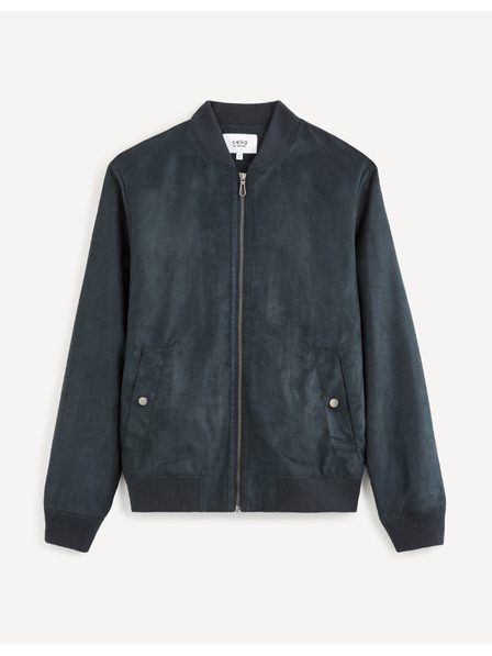Celio Dunkelblauer Herrenbomber in Wildlederoptik Celio Budain