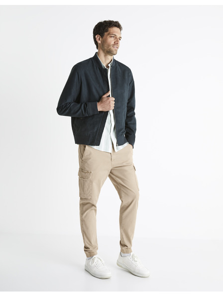 Celio Dunkelblauer Herrenbomber in Wildlederoptik Celio Budain