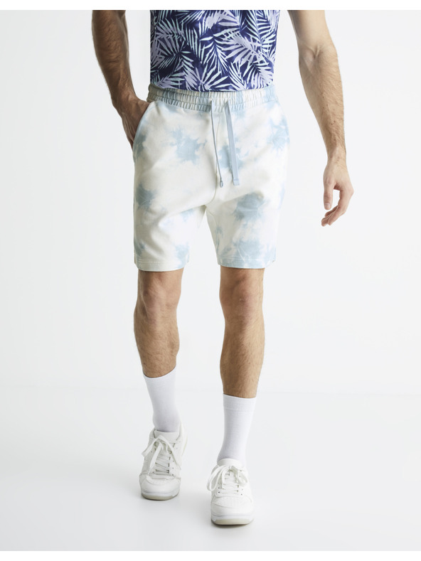 Celio Blaue Batik-Shorts Celio Botache
