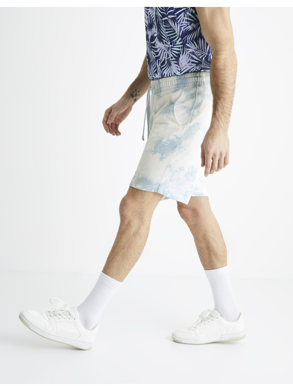 Celio Blaue Batik-Shorts Celio Botache