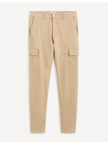 Celio Beige Herren-Crop-Hose mit Taschen Celio Cargo Ronar