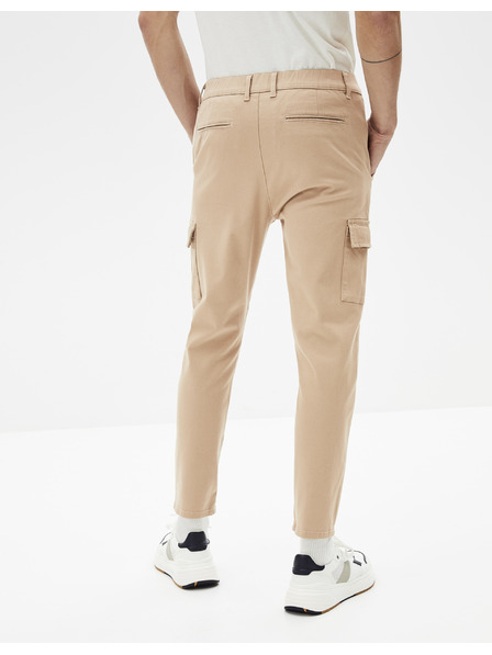Celio Beige Herren-Crop-Hose mit Taschen Celio Cargo Ronar