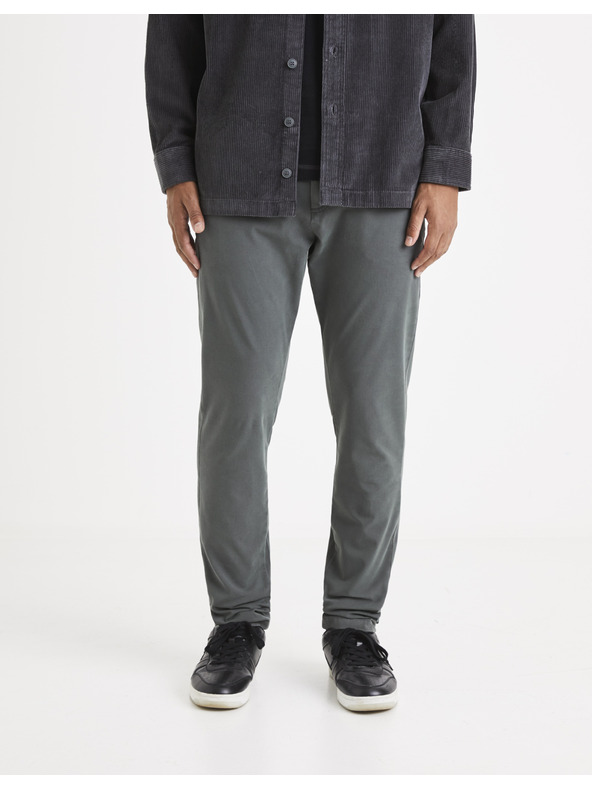 Celio Graue Herren-Cropped-Hose Celio