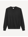 Celio Schwarzer Herren-Basic-Pullover Celio