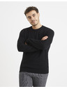 Celio Schwarzer Herren-Basic-Pullover Celio