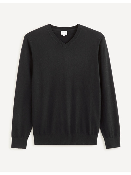 Celio Schwarzer Celio Veviflex-Pullover