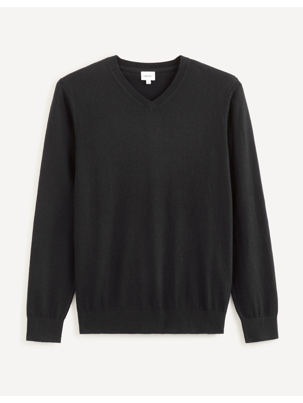 Celio Schwarzer Celio Veviflex-Pullover