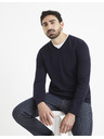 Celio Dunkelblauer Pullover Celio Veviflex