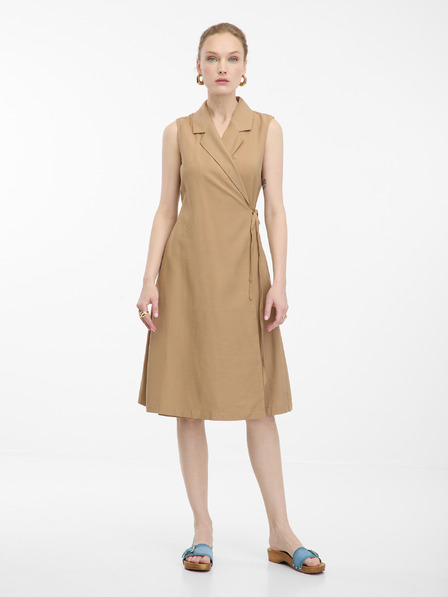 Orsay Hellbraunes Damen-Wickelkleid ORSAY