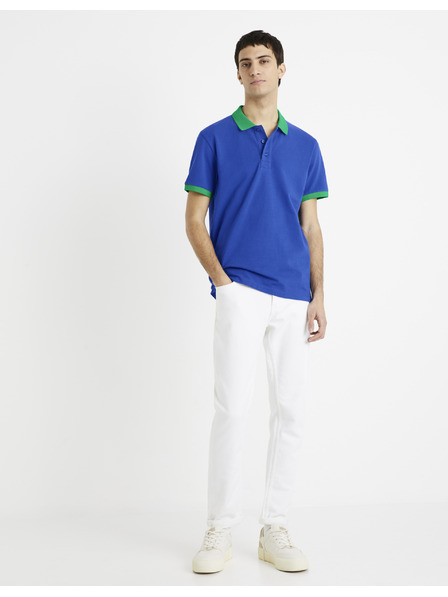 Celio Blaues Herren-Poloshirt Celio Decabestan