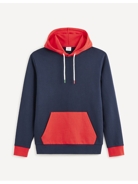 Celio Rotes und blaues Herren-Sweatshirt Celio Demultico