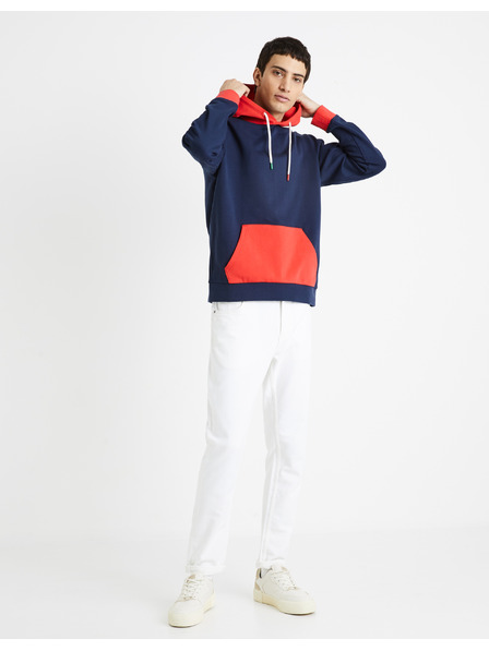 Celio Rotes und blaues Herren-Sweatshirt Celio Demultico