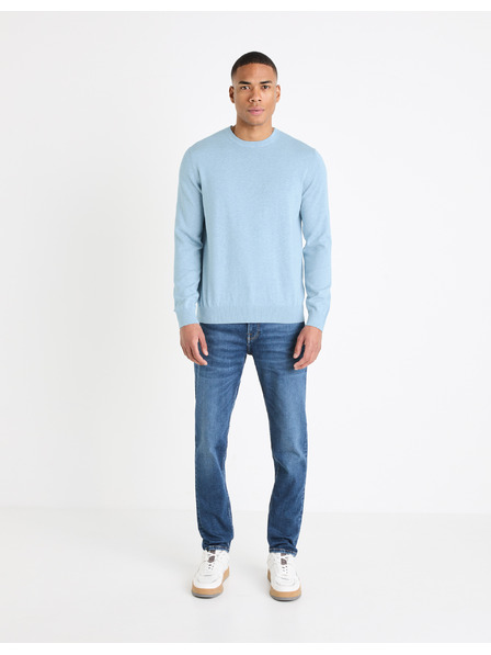 Celio Hellblauer Herren-Basic-Pullover Celio Decoton