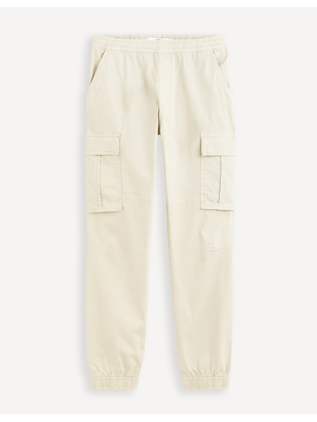 Celio Cremefarbene Herren Cargohose Celio Docar