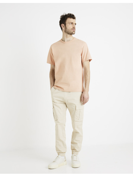 Celio Cremefarbene Herren Cargohose Celio Docar
