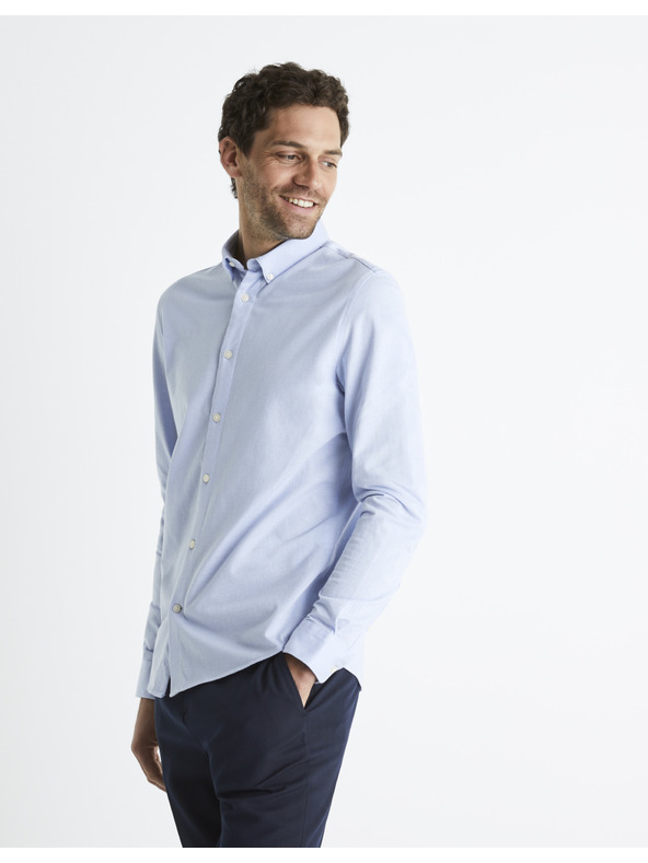 Celio Hellblaues Herrenhemd Celio Bapik