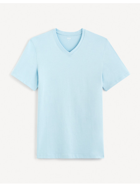 Celio Hellblaues Herren Basic-T-Shirt Celio Debasev