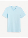 Celio Hellblaues Herren Basic-T-Shirt Celio Debasev