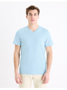 Celio Hellblaues Herren Basic-T-Shirt Celio Debasev