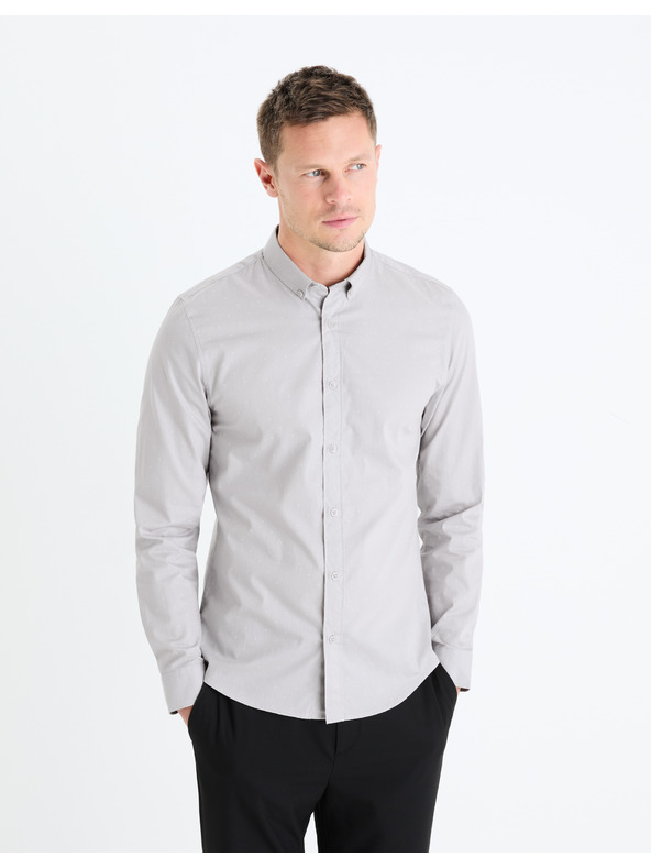 Celio Hellgraues Herrenhemd Celio Gaop