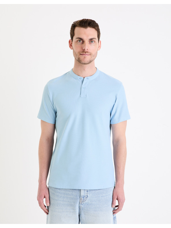 Celio Hellblaues Herren-Poloshirt Basic Celio Gesohel