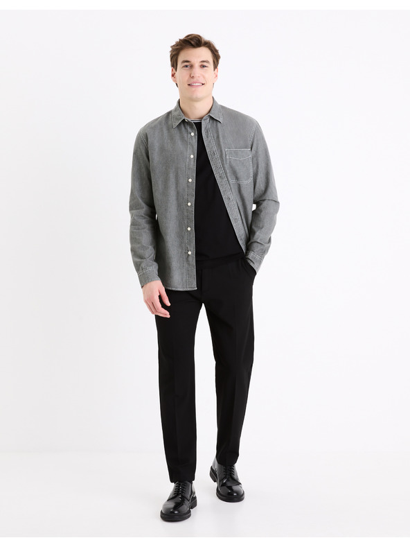 Celio Graues Herren Jeanshemd Celio Gagusti1