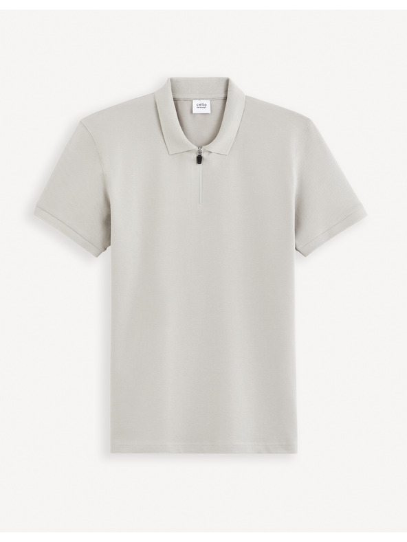 Celio Hellgraues Herren-Poloshirt Basic Celio Gebenoit