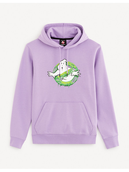 Celio Hellviolettes Herren-Sweatshirt Celio Ghostbusters