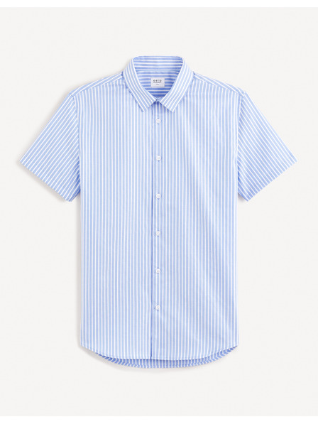 Celio Hellblau gestreiftes Herrenhemd Celio Fasanuremc