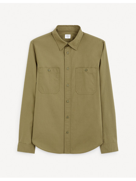 Celio Khaki Herrenhemd Celio Gagusti2