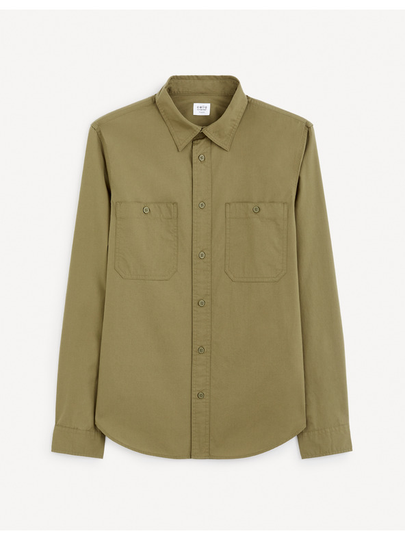 Celio Khaki Herrenhemd Celio Gagusti2