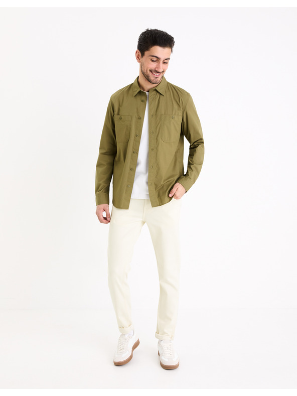 Celio Khaki Herrenhemd Celio Gagusti2