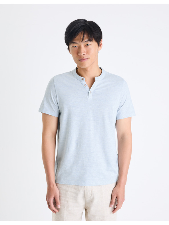Celio Hellblaues Herrenhemd Celio henley Cegeti