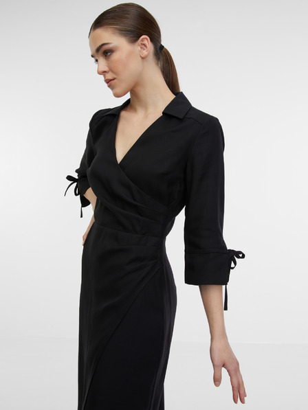 Orsay Schwarzes Damen-Wickelkleid ORSAY
