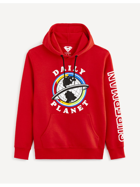 Celio Rotes Herren-Sweatshirt mit Aufdruck Celio Lvemansw