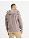 Celio Burgunderfarbener Herren-Kapuzenpullover Celio