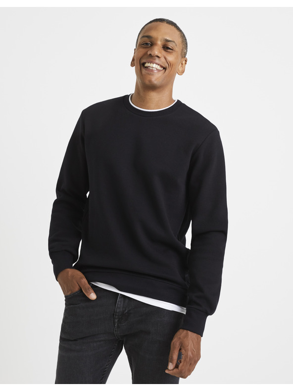Celio Schwarzes Basic-Sweatshirt Celio Vedoubleco