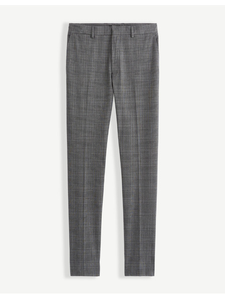 Celio Grau karierte Hose Celio Volouis2
