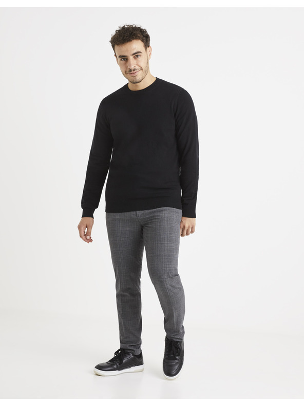 Celio Grau karierte Hose Celio Volouis2
