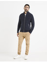 Celio Dunkelblaues Basic-Sweatshirt Celio Vezipper