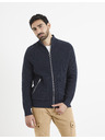 Celio Dunkelblaues Basic-Sweatshirt Celio Vezipper
