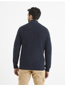 Celio Dunkelblaues Basic-Sweatshirt Celio Vezipper
