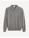 Celio Celio Veitalian Grauer Wollpullover