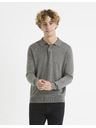 Celio Celio Veitalian Grauer Wollpullover